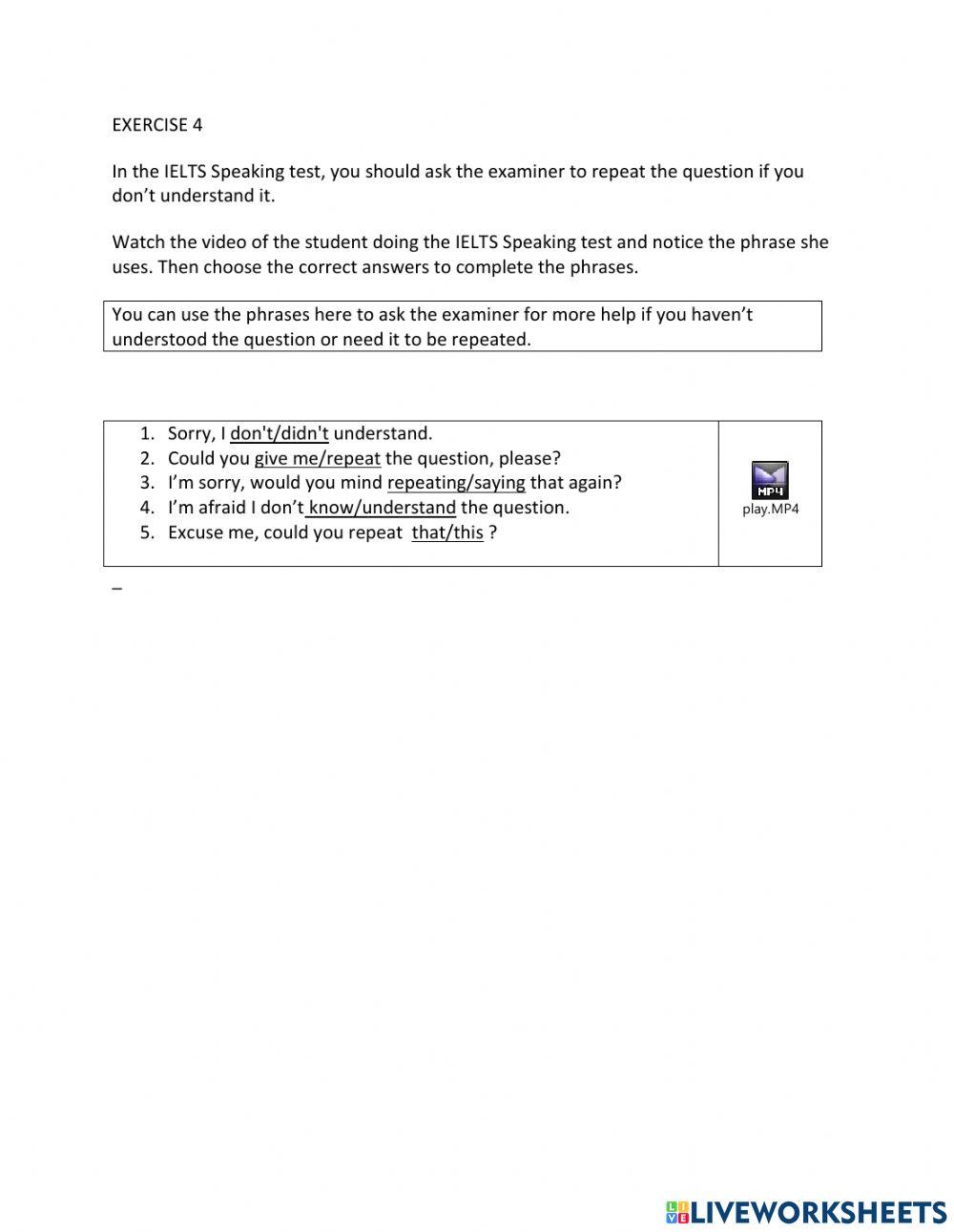 IE1, Unit 5, Speaking, Exercise 4