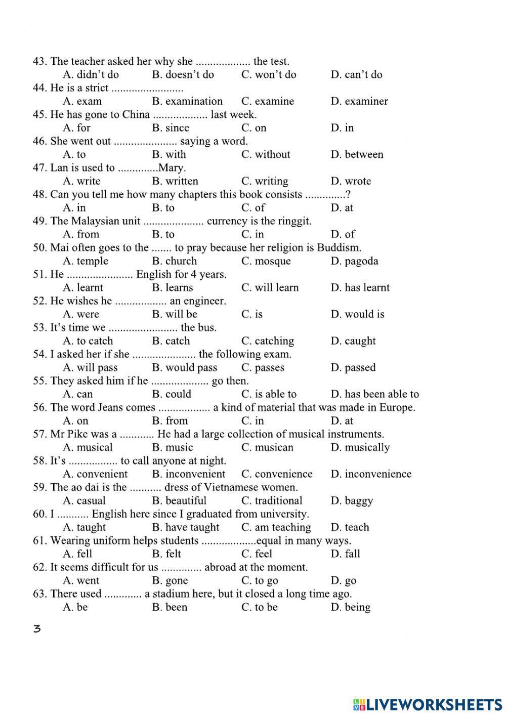 Practice for grade 12-1