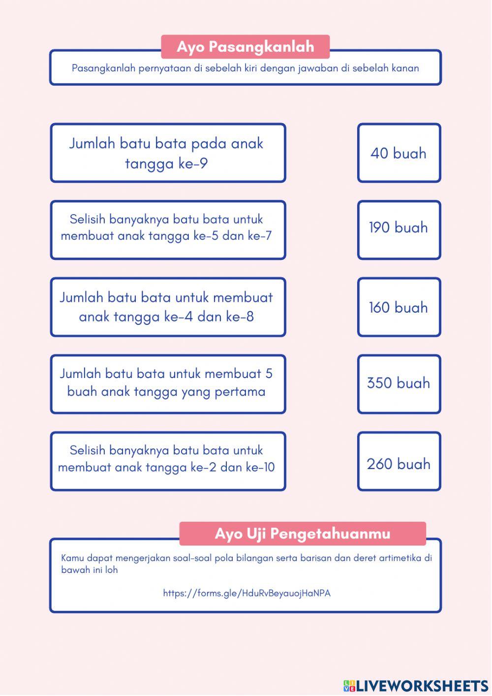 LKPD Barisan dan Deret Aritmetika