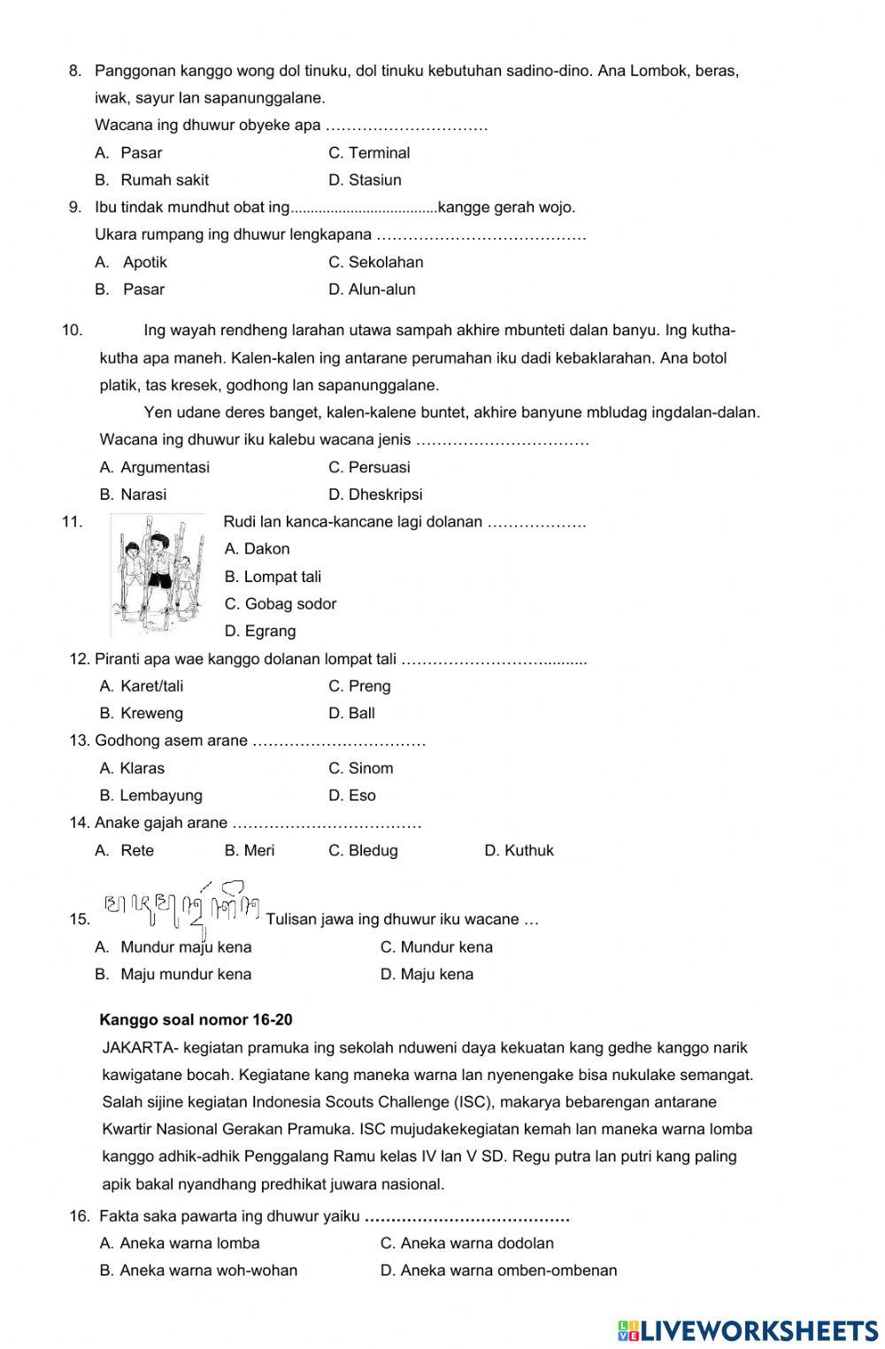 PTS Bahasa Jawa Kelas V