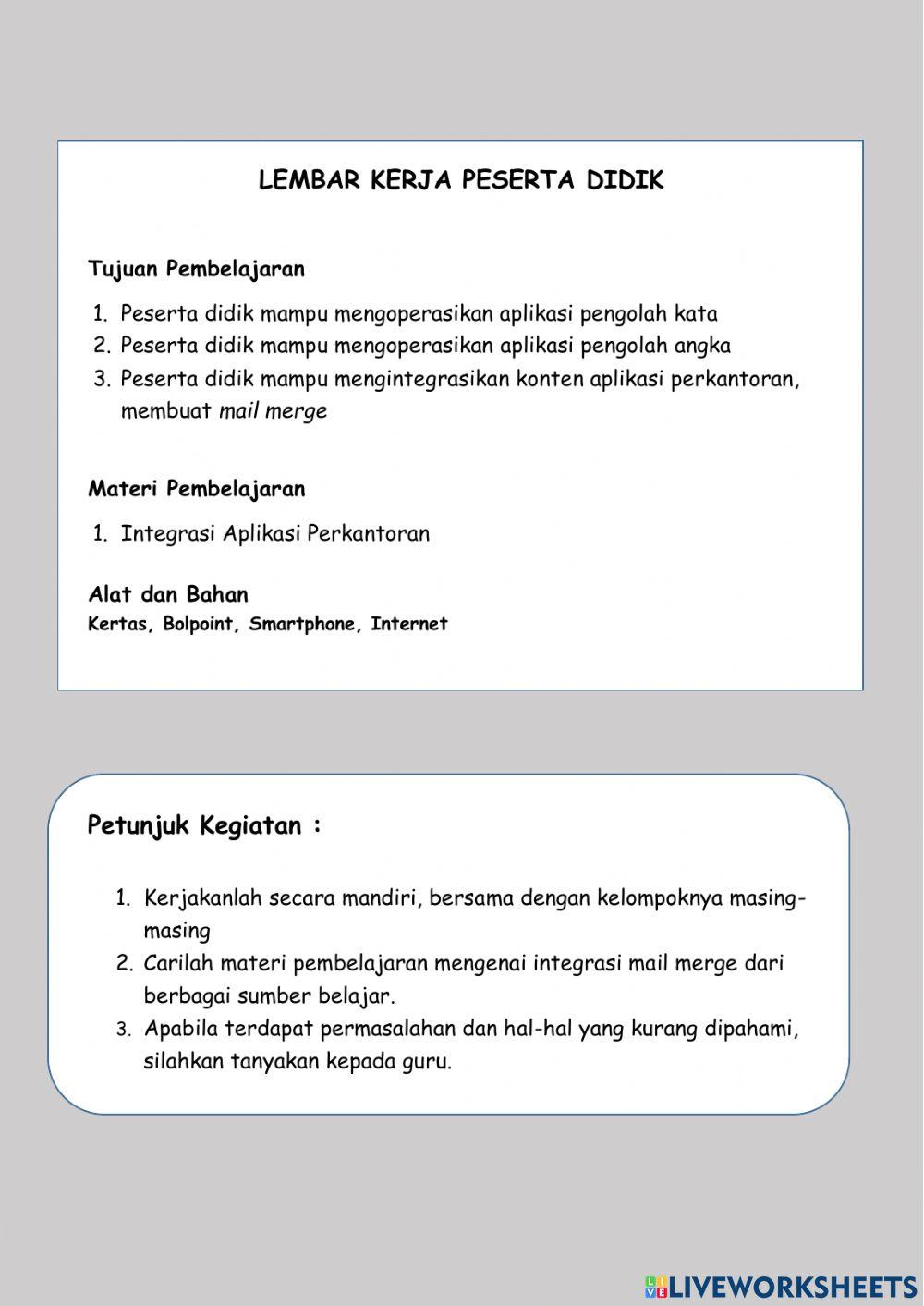 Lkpd integrasi aplikasi perkantoran
