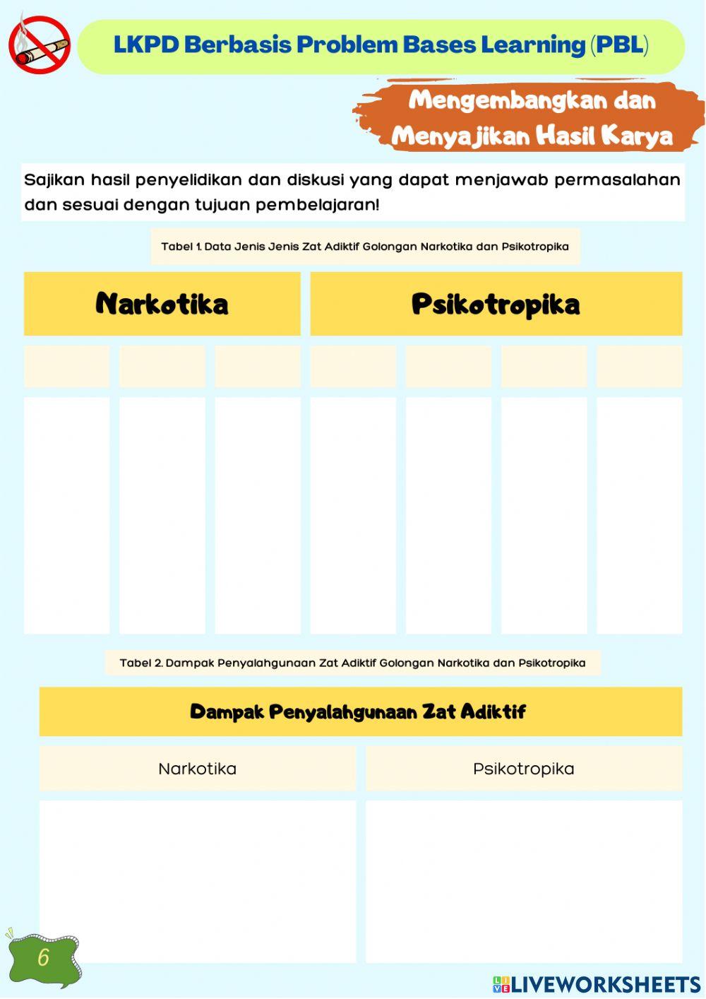 LKPD Zat Adiktif Gol Narkotika Psikotropika