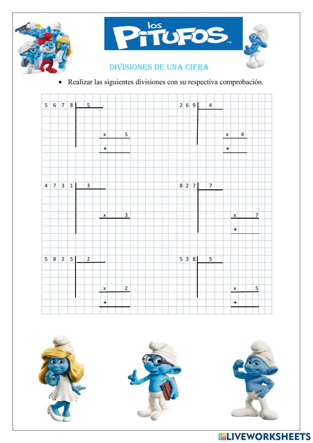 Divisiones de una cifra