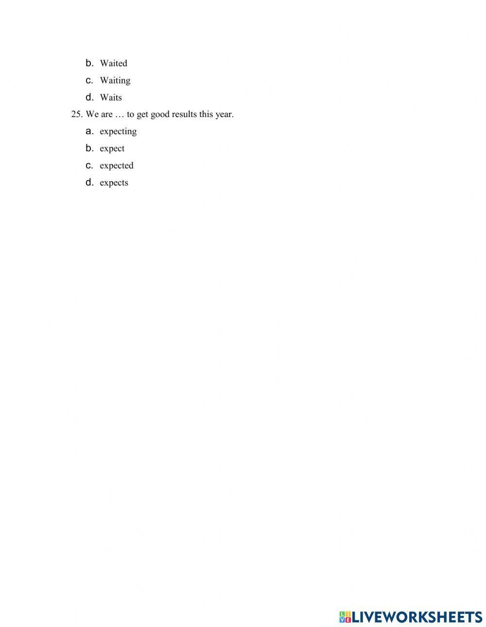 Ulangan Harian Kelas VIII Unit 8 What Are You Doing Now?