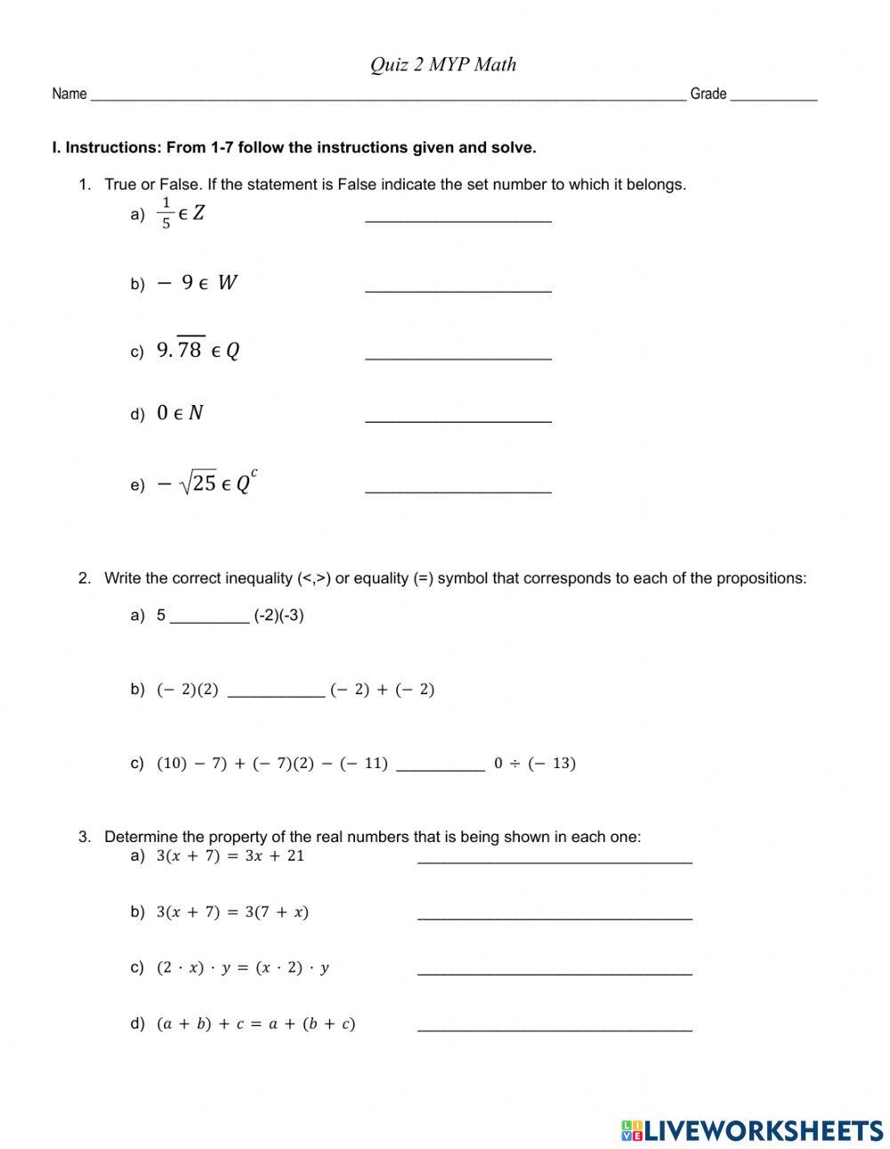 Arithmetics 2132509 fulgonz live worksheets