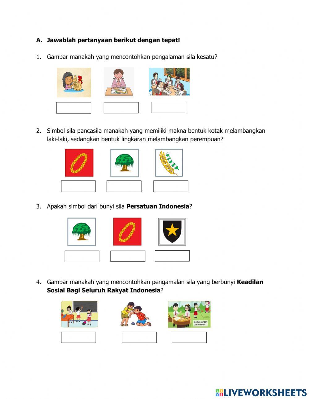 Simbol sila-sila pancasila dan hubungannya