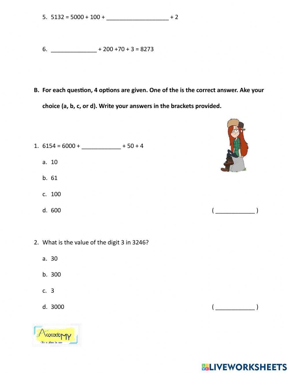 Whole Numbers Free Exercise Live Worksheets Whole Numbers Free Exercise Live Worksheets
