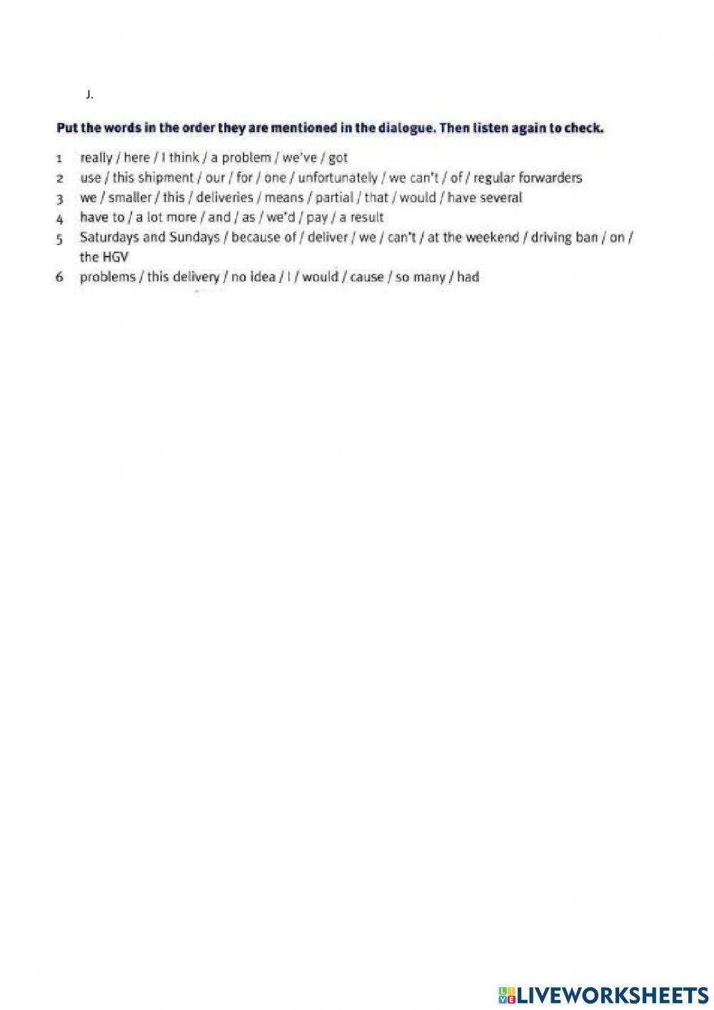 Fnal Test English for Logstcs