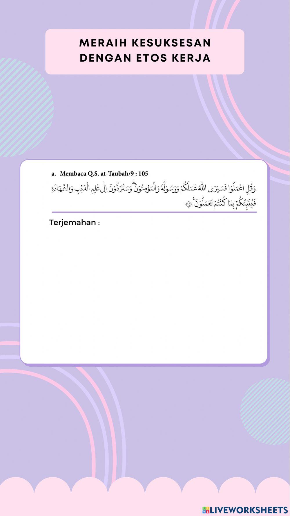 Meraih kesuksesa dengan etos kerja