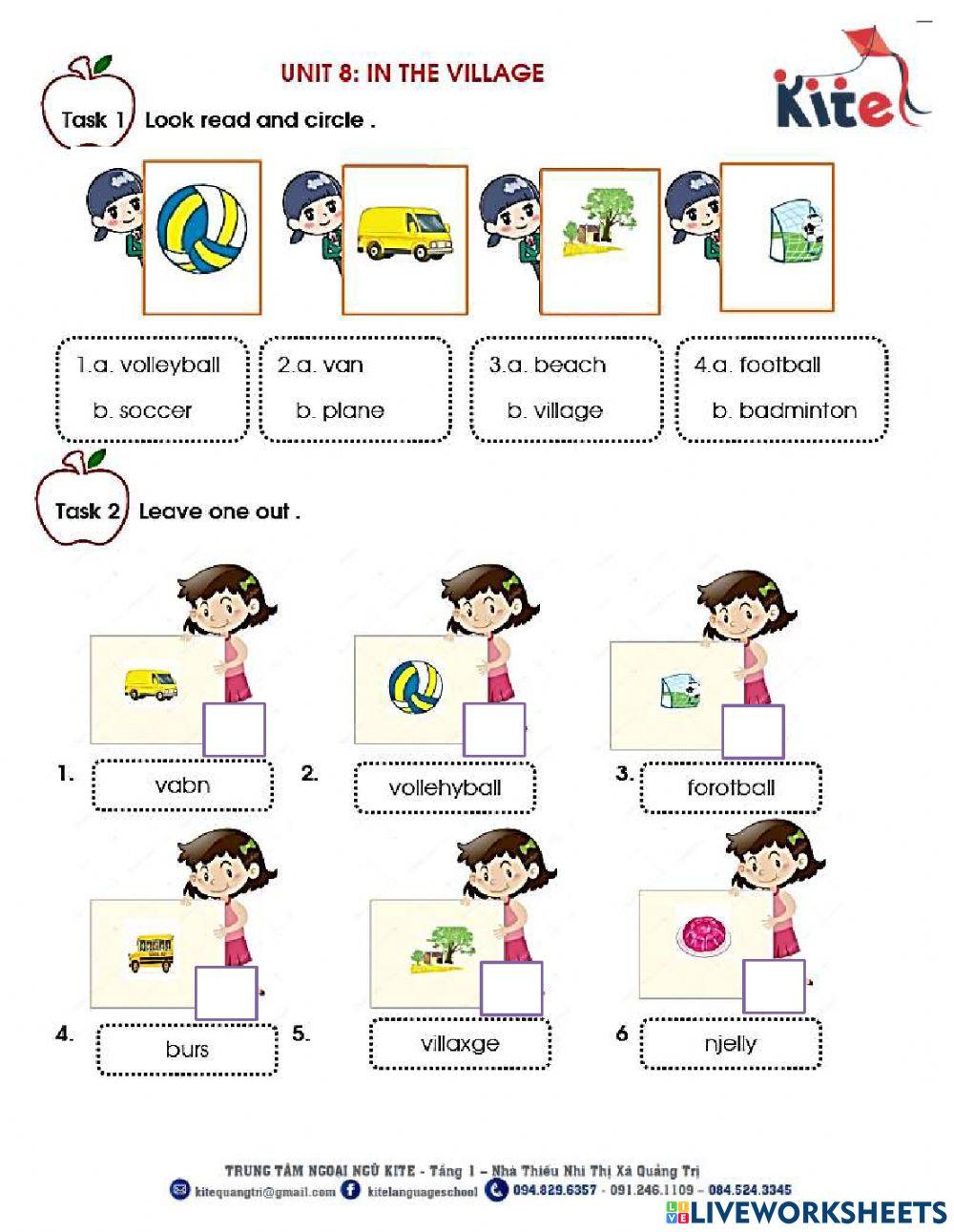 UNIT 8: IN THE VILLAGE (Bài tập bổ trợ Tiếng anh 2)