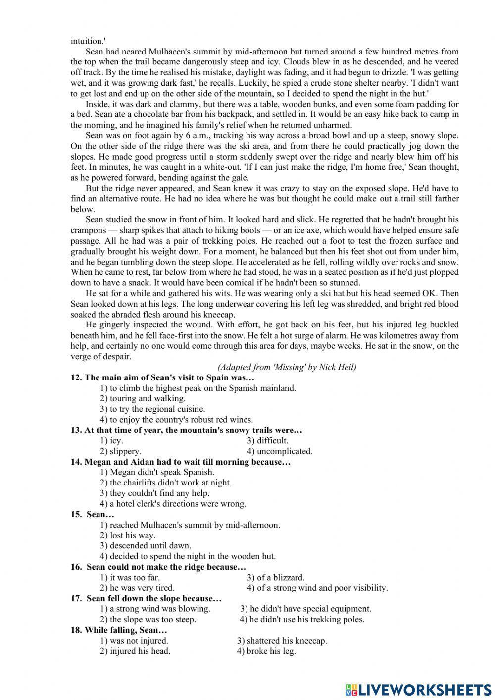 RNE practice Reading and Grammar 1119