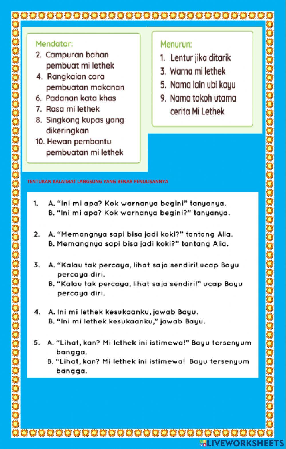 Lembar kerja bahasa indonesia