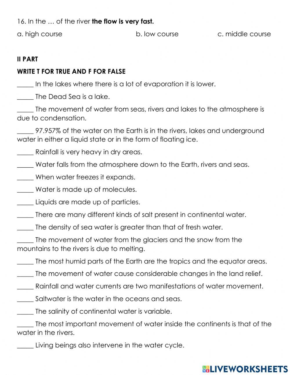 SCIENCE PRACTICE EXAM