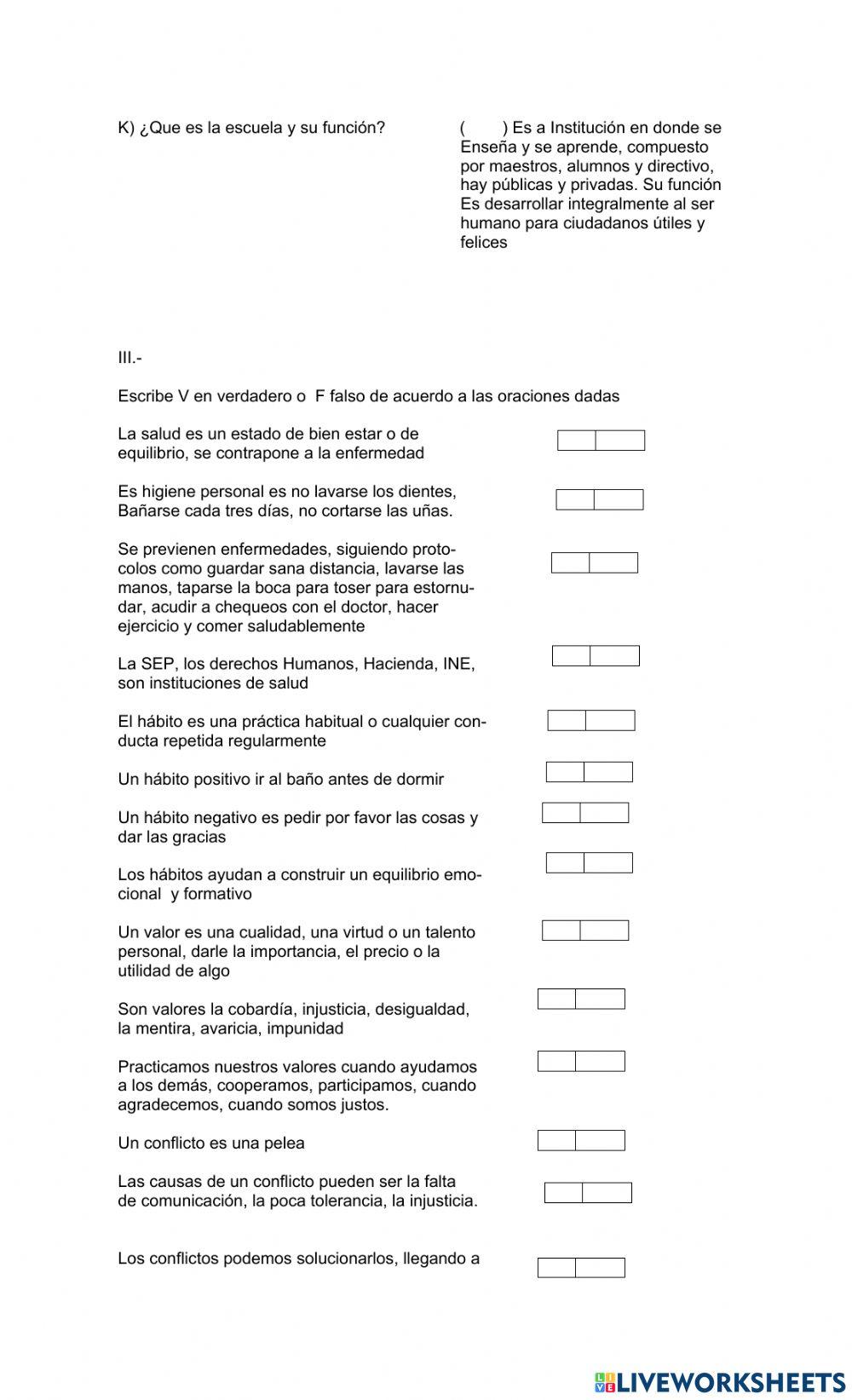 DIAGNOSTICO FORMACIÓN 6o