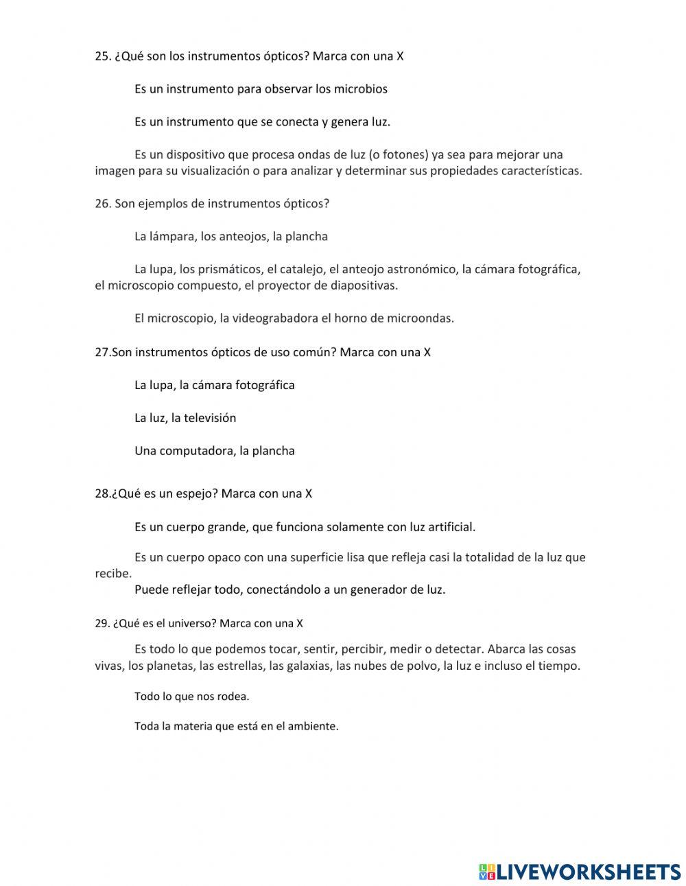 DIAGNOSTICO CIENCIAS NATURALES 6o