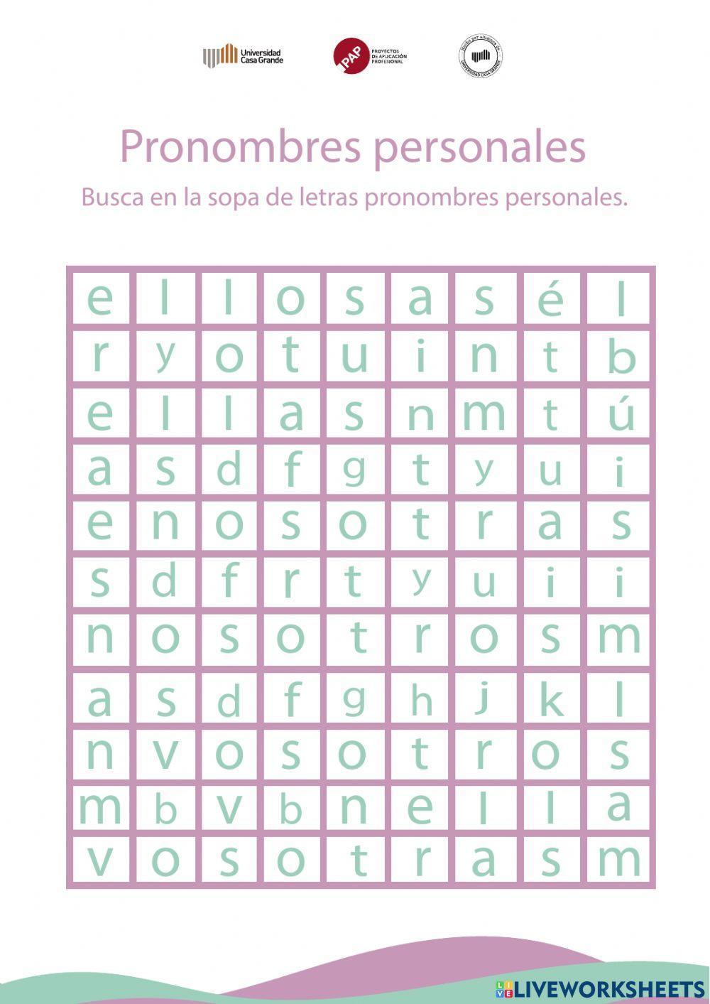 Pronombres personales