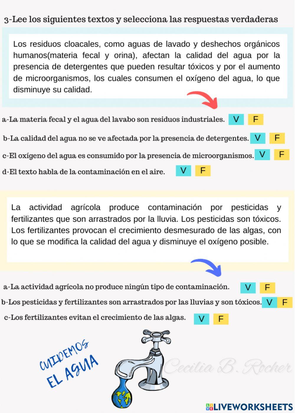 La contaminación de ambientes acuáticos