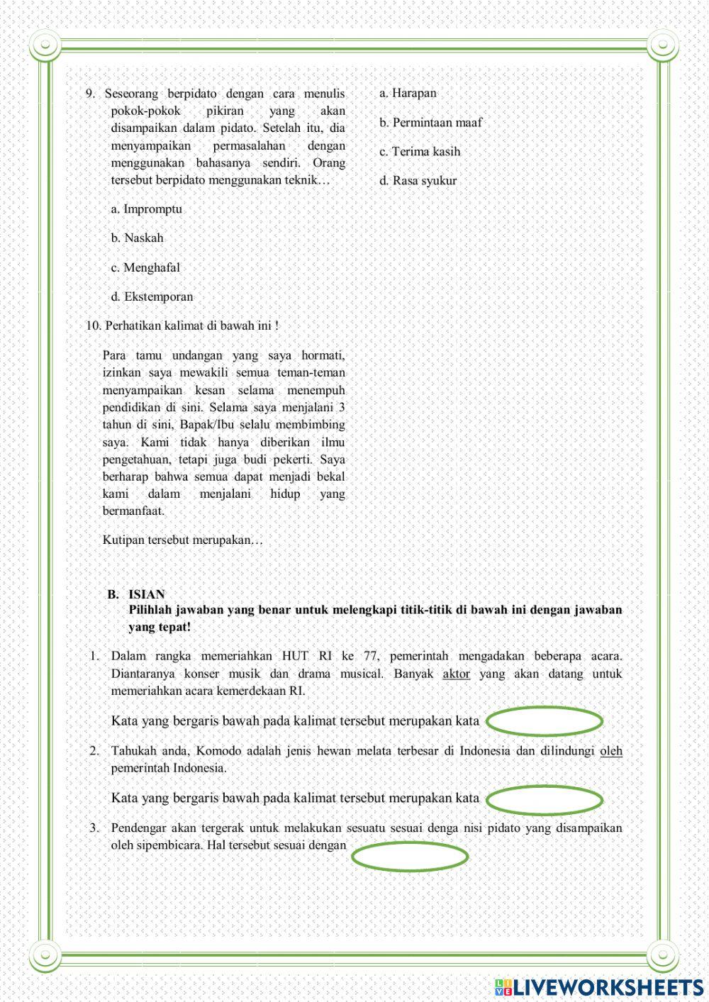 Pts 9 Bahasa Indonesia