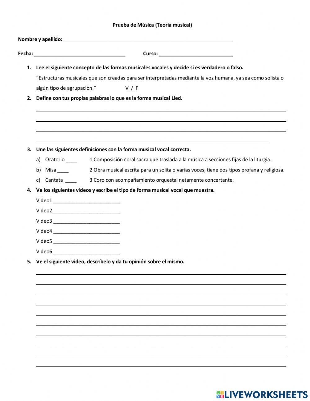 Formas musicales vocales