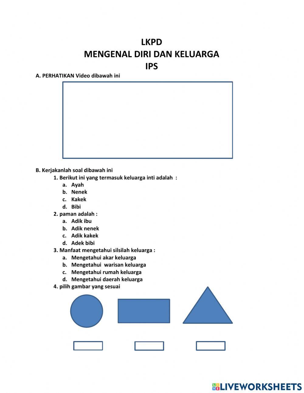 Mengenal diri dan Keluarga Mengenal diri dan Keluarga