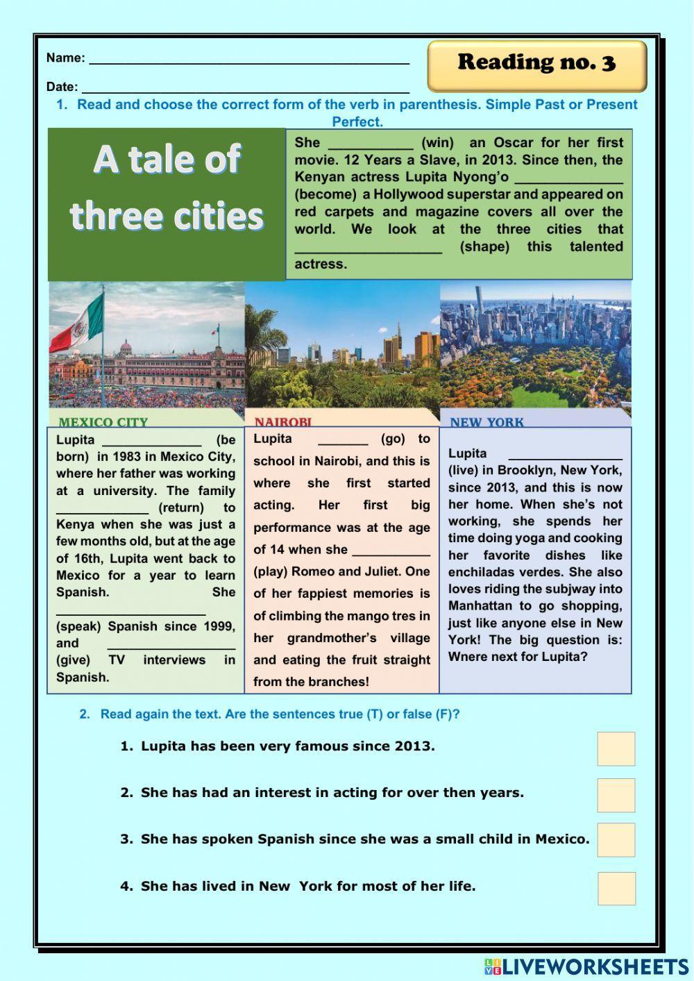 A tale of three cities A tale of three cities