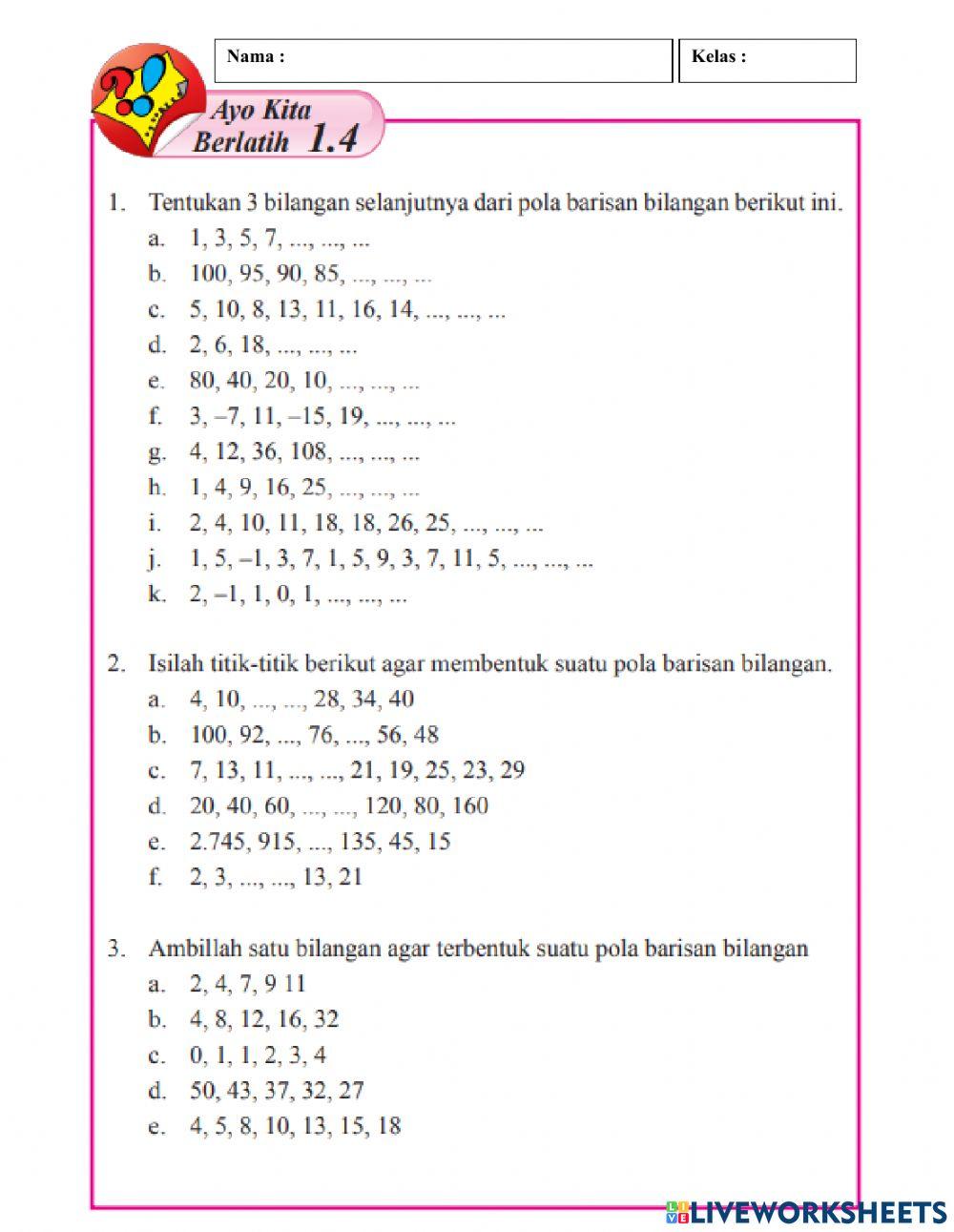 Ayo kita berlatih 1.4