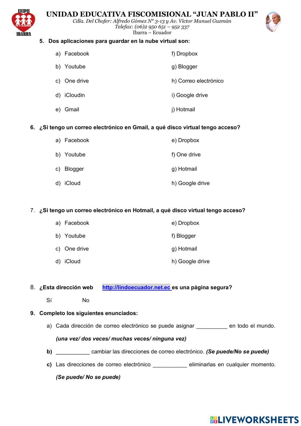 Diagnóstico Informática-Segundo BGU