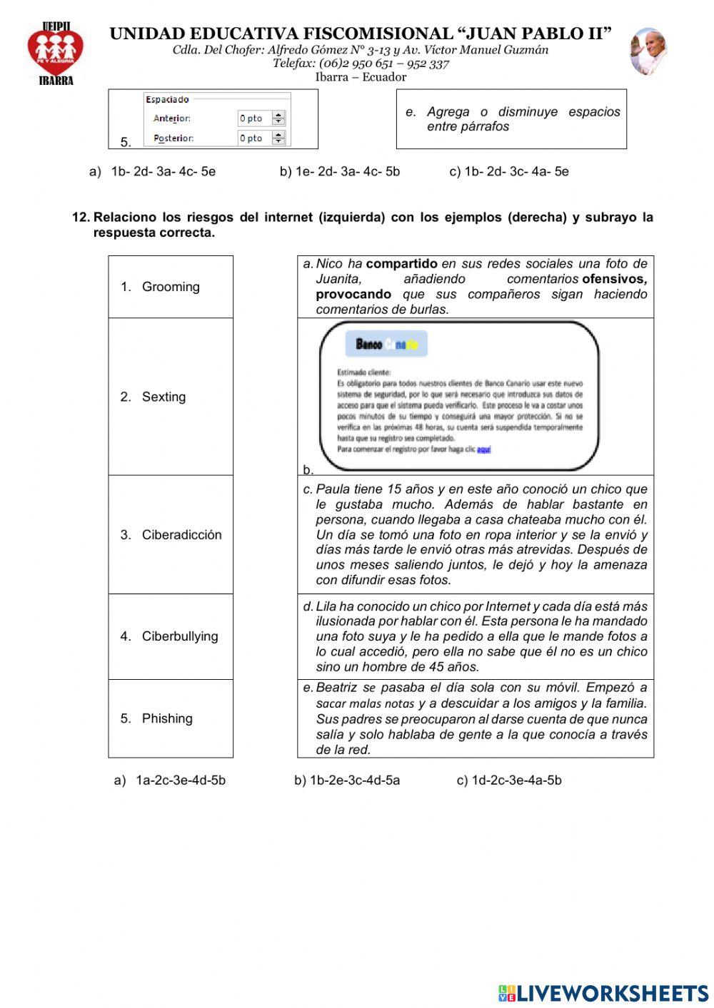 Diagnóstico Informática-Segundo BGU