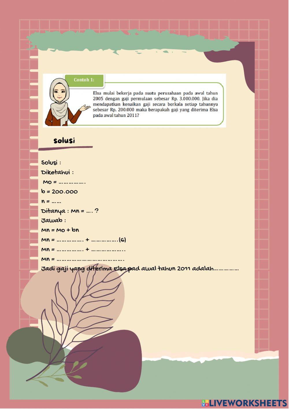 Aplikasi barisan dan deret