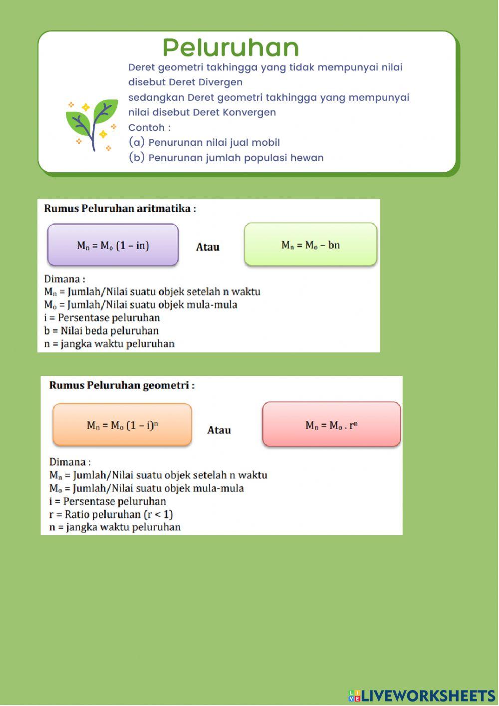 Aplikasi barisan dan deret