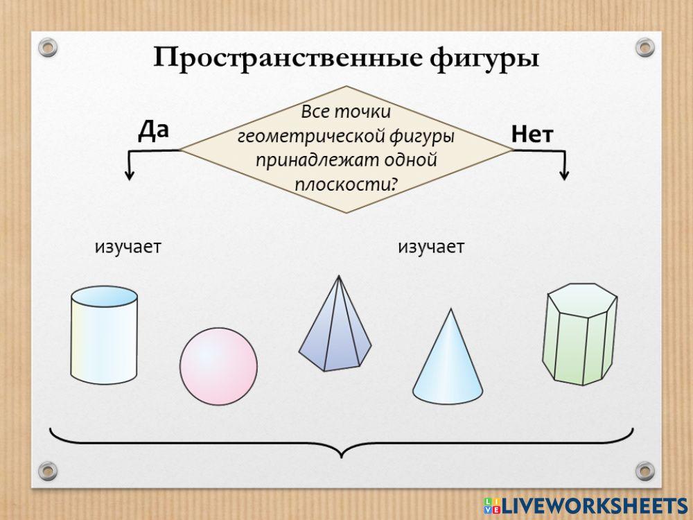 Пространственные фигуры