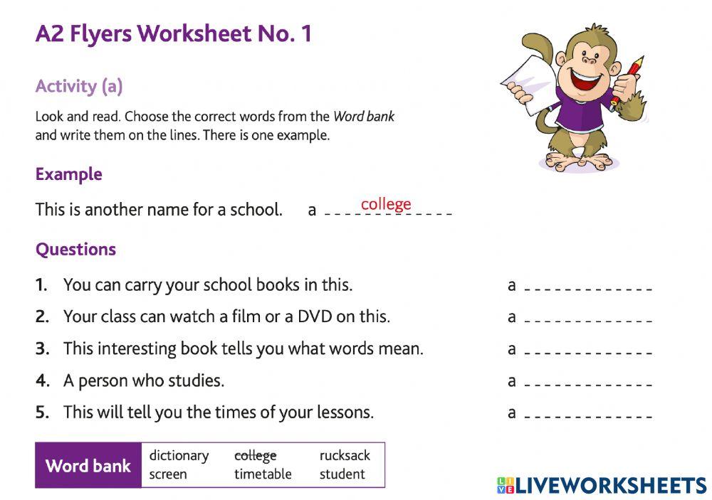 Flyers preparation activities