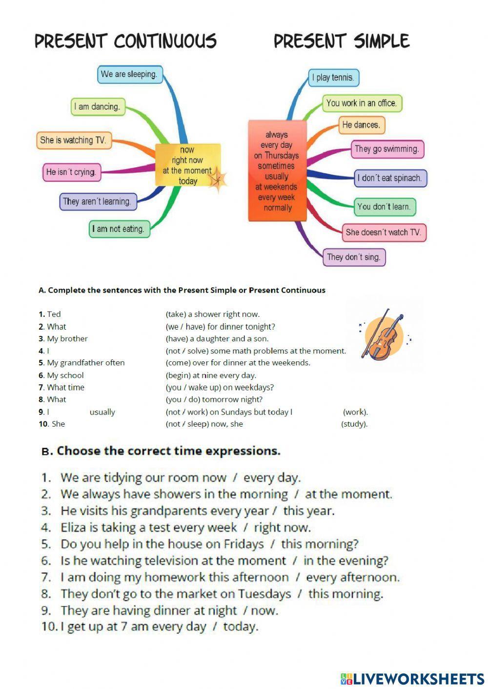 Present Simple vs Present Continuous