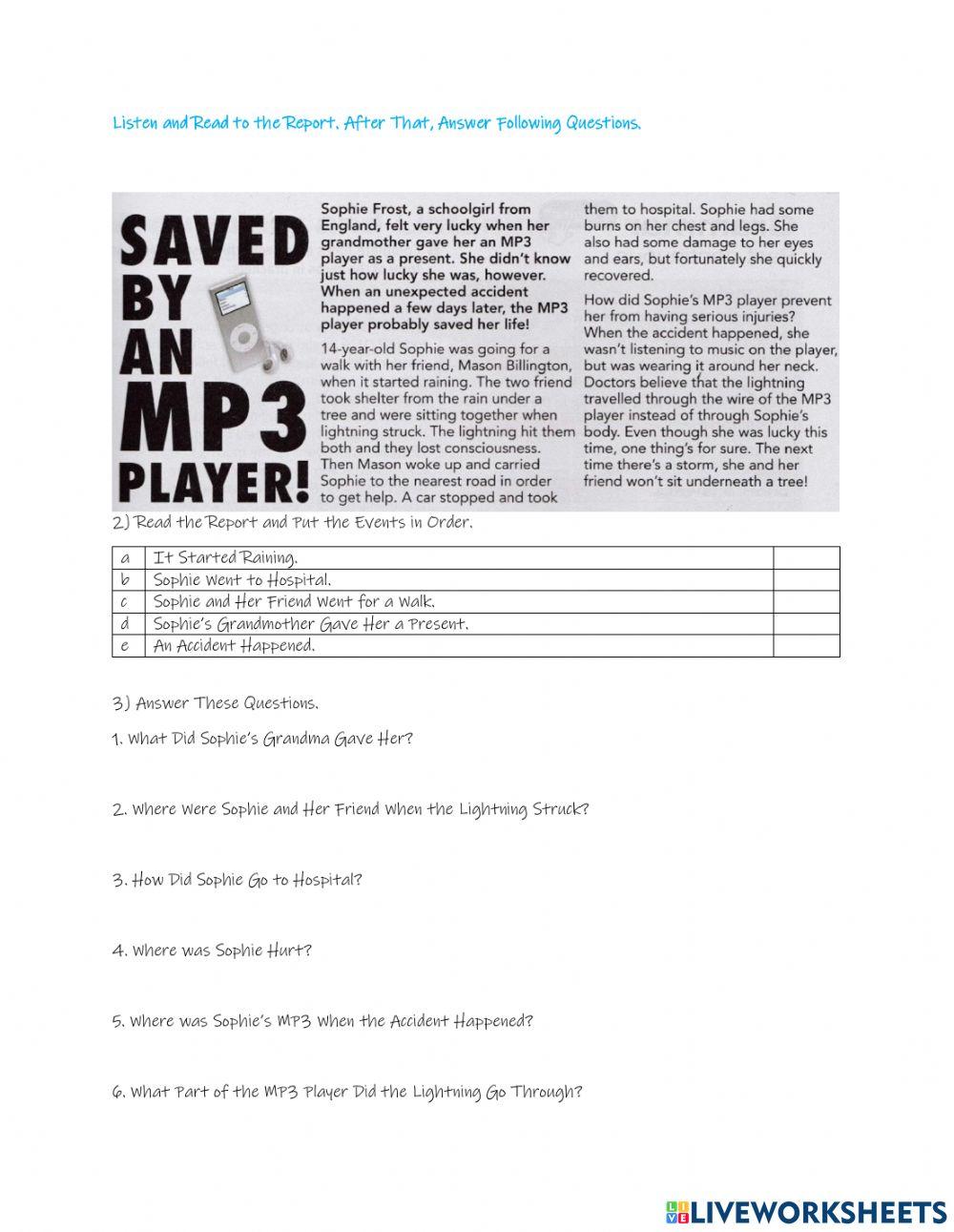 Saved by an MP3 Player!