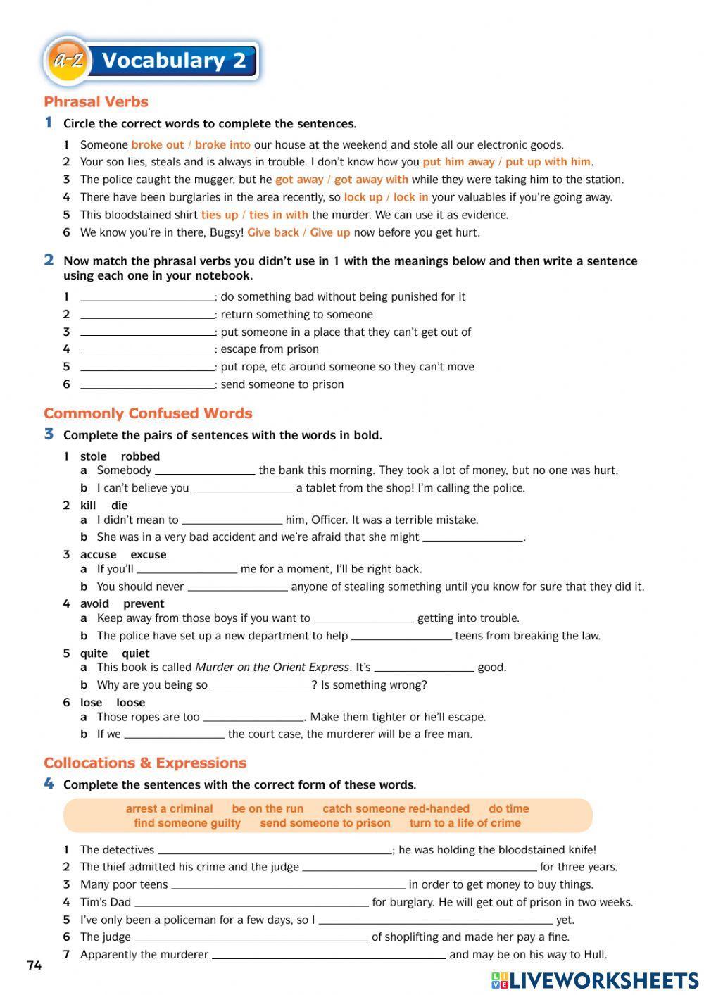 Unit 6: Crime (Reading & Vocabulary)