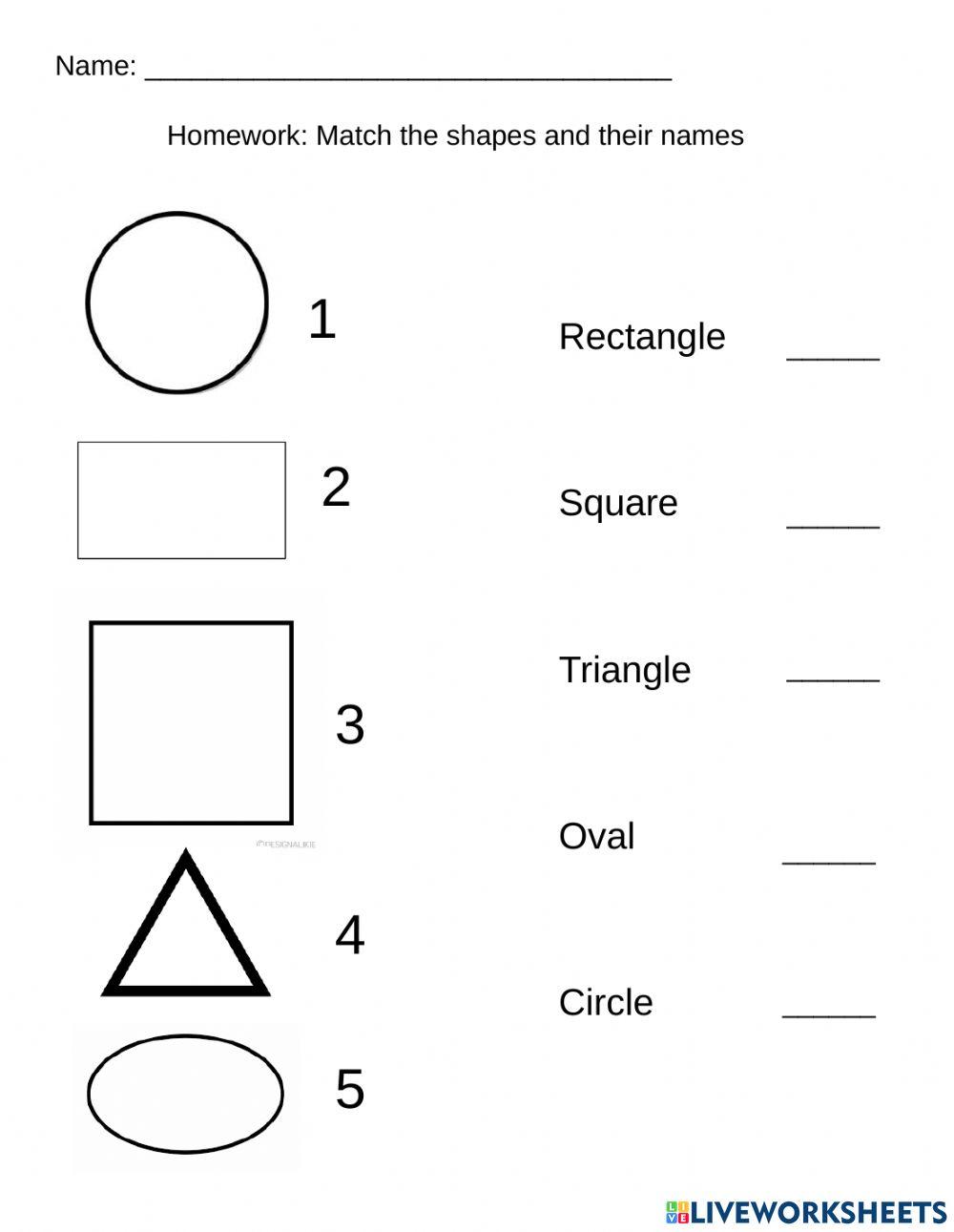Shapes online exercise for Grade 1 Live Worksheets