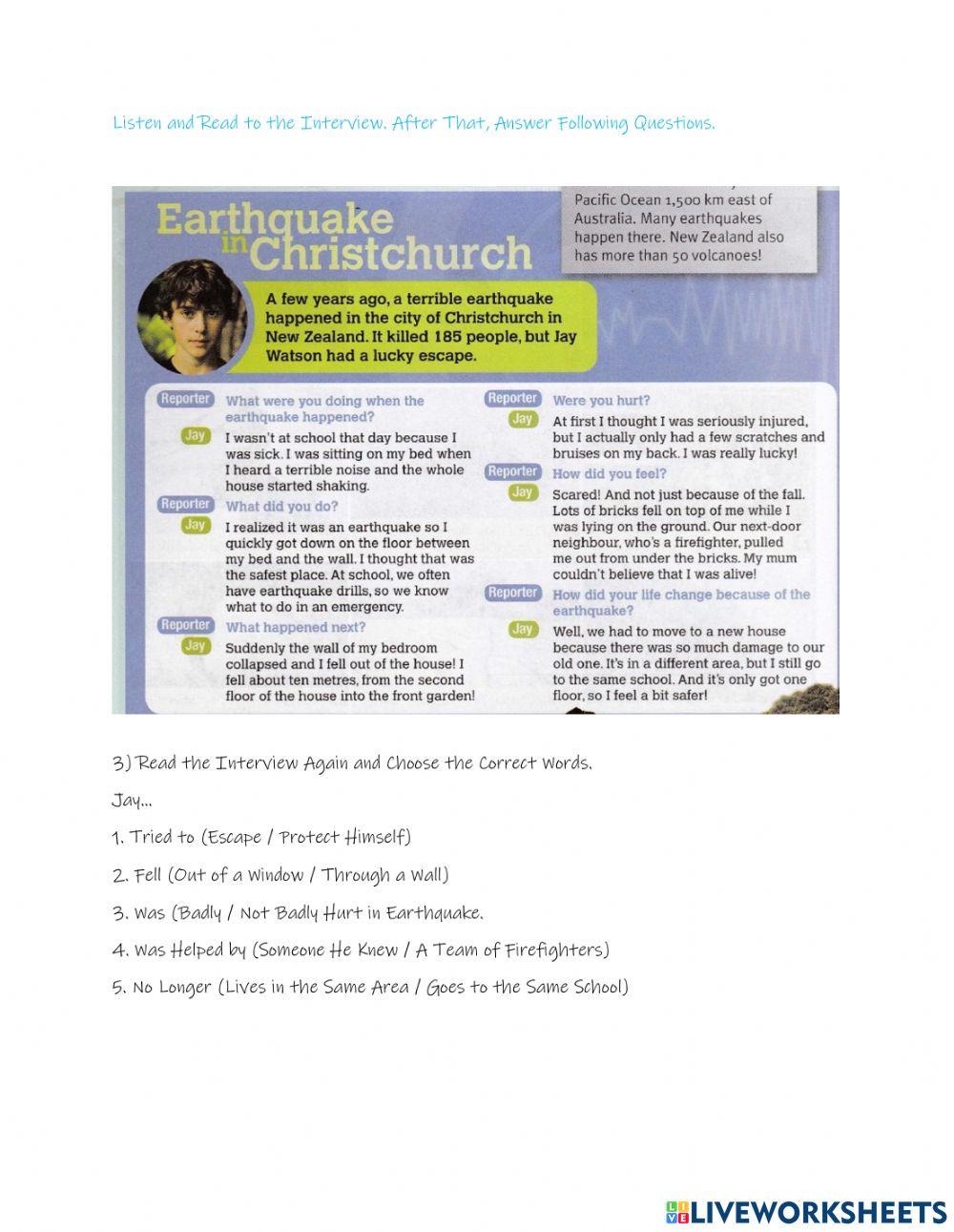 Earthquake in Christchurch