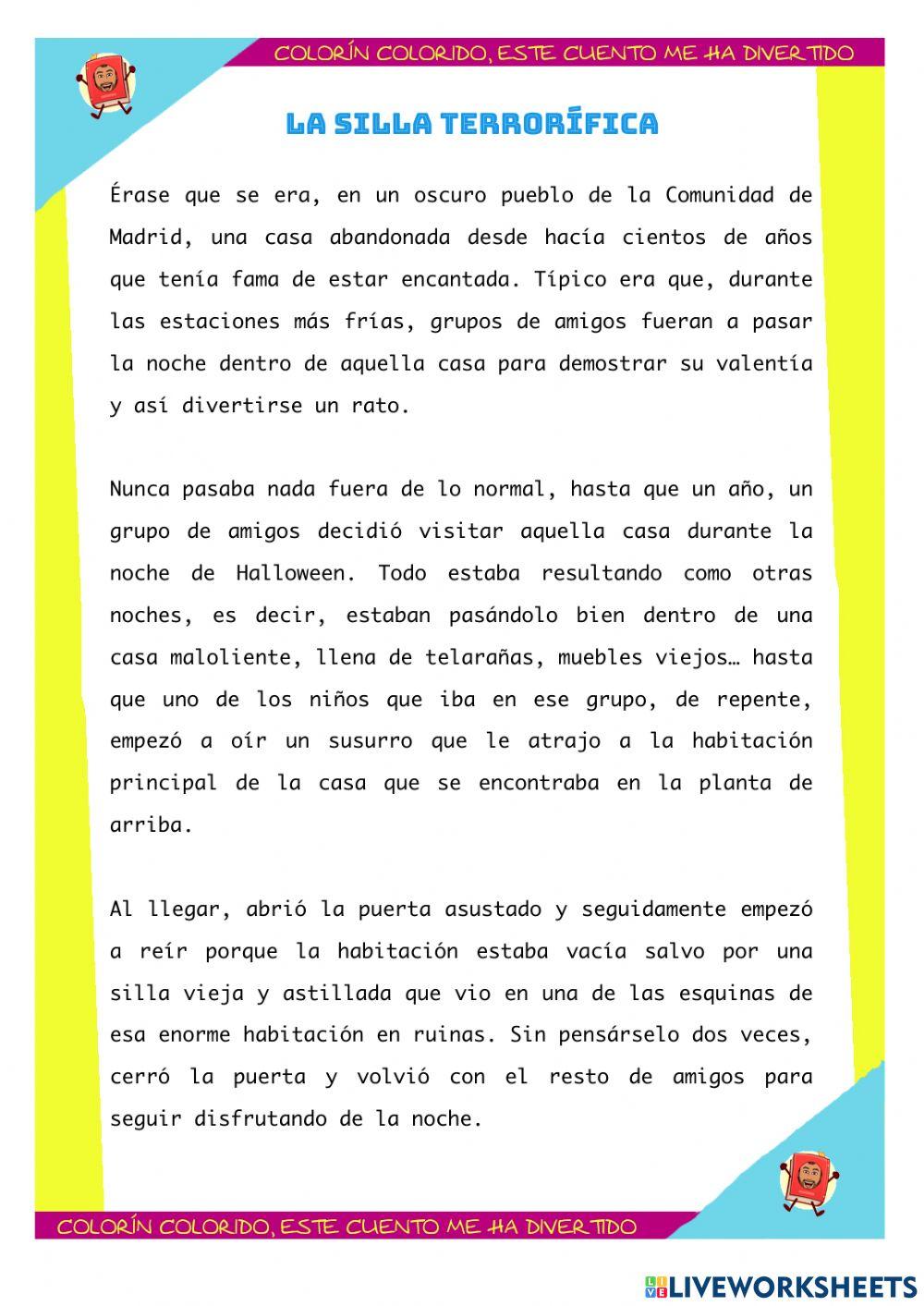 La silla terrorífica (especial Halloween)