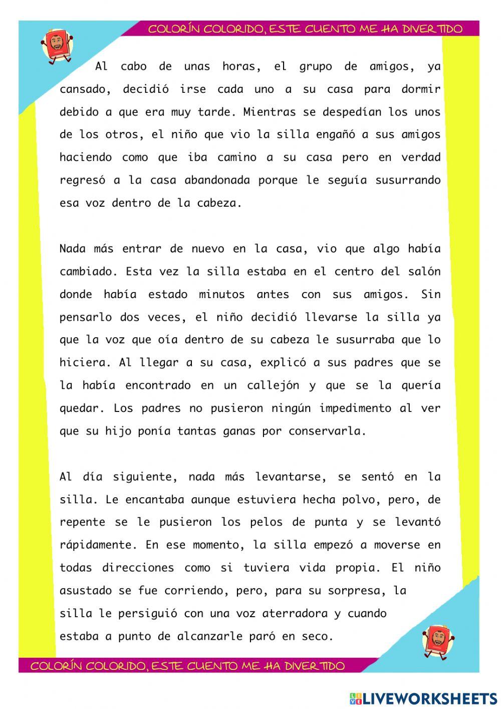 La silla terrorífica (especial Halloween)