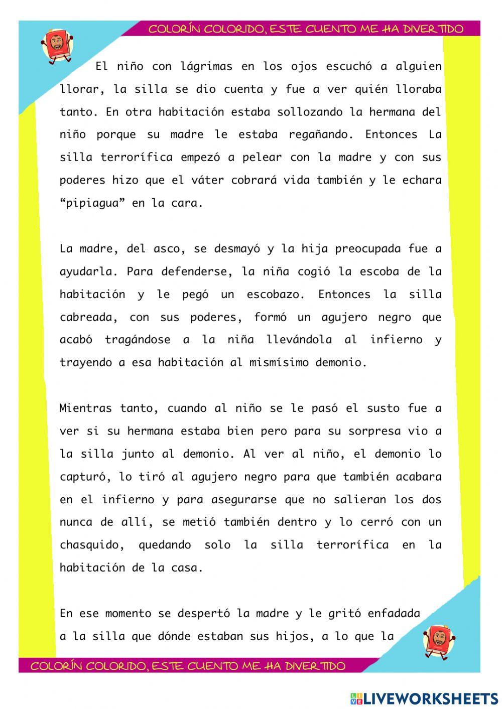 La silla terrorífica (especial Halloween)