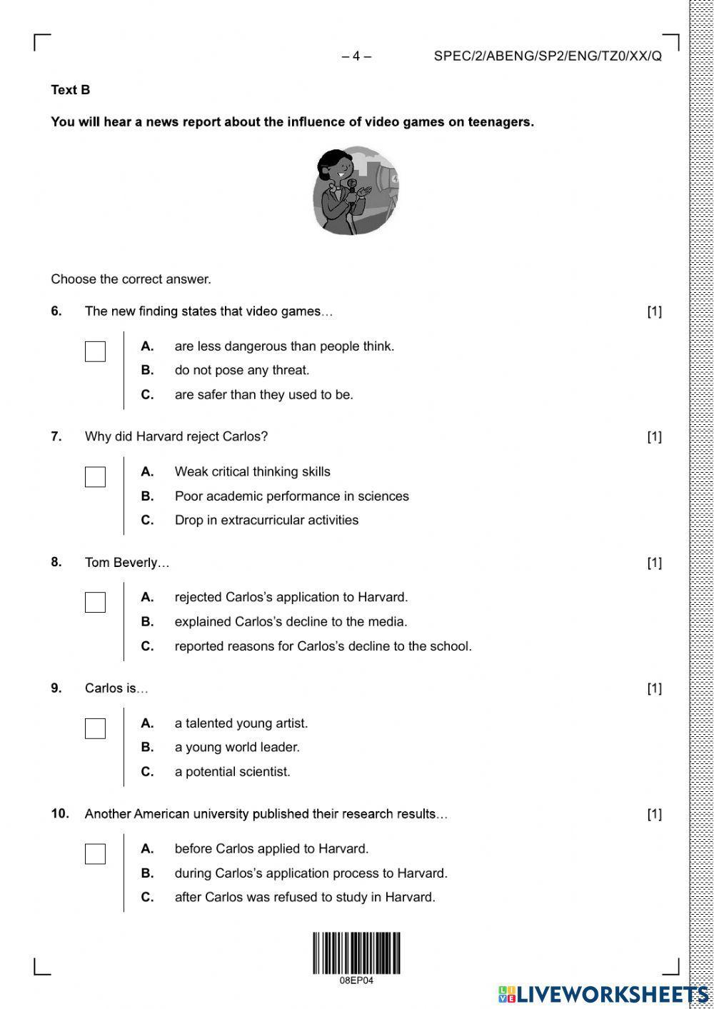 Paper 02-ib listening