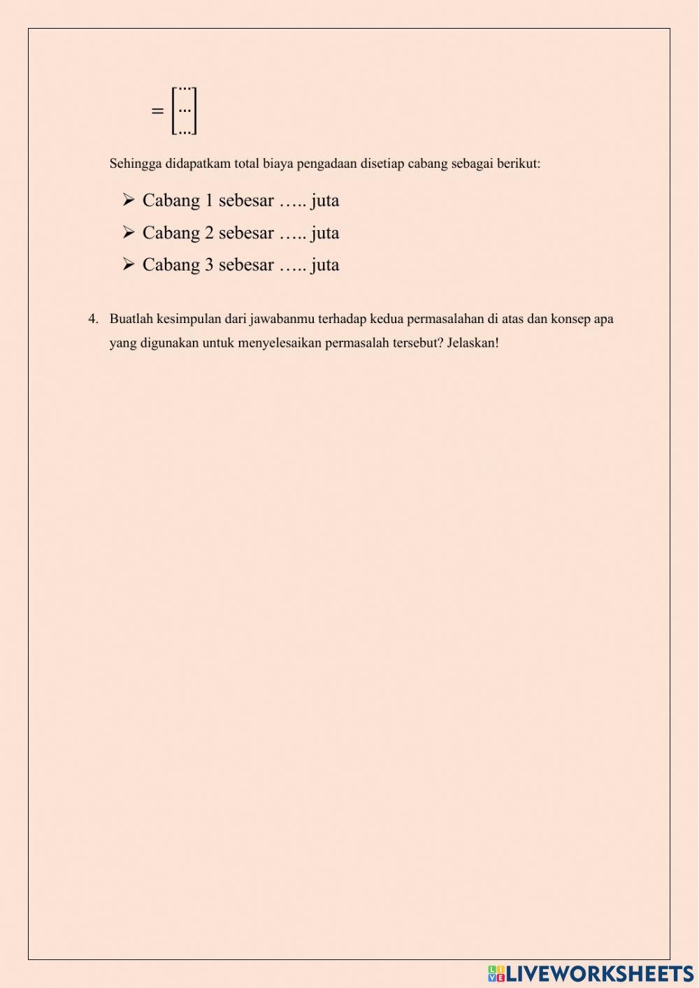 LKPD Operasi Matriks