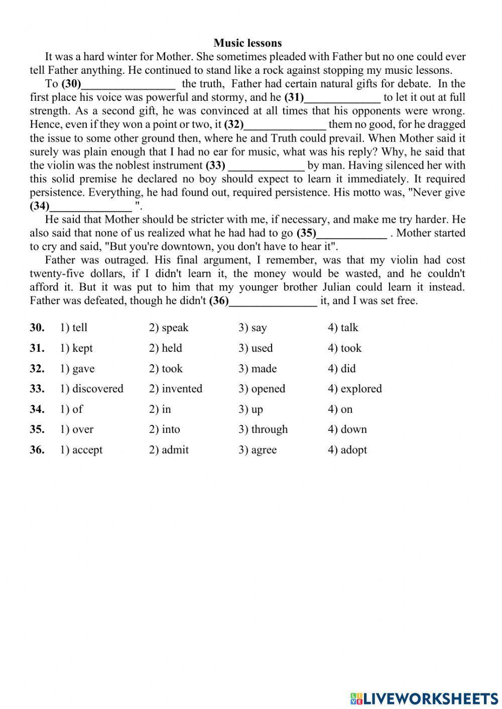 RNE practice Reading and Grammar 1135