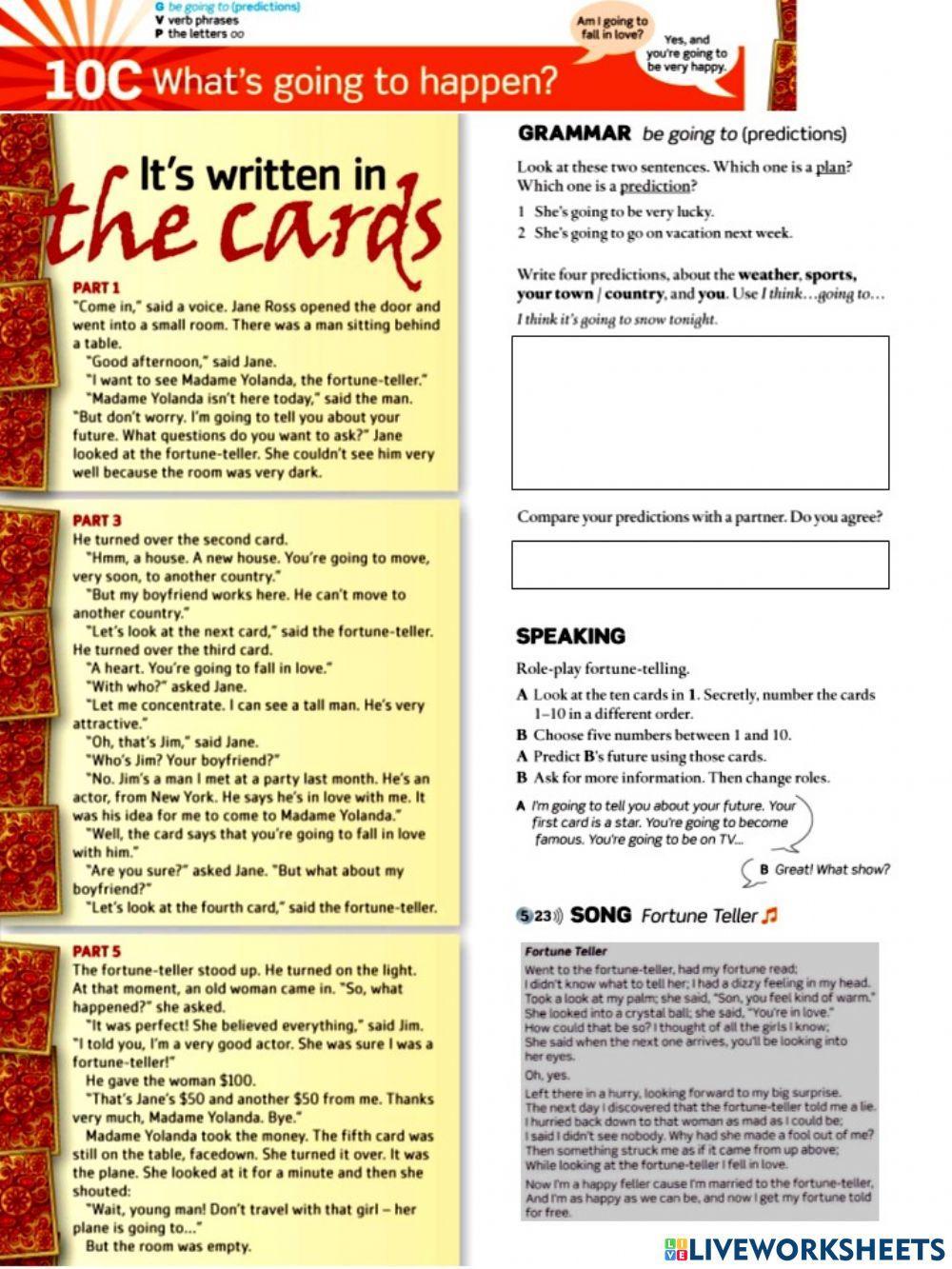 What's going to happen? (Reading and Speaking)