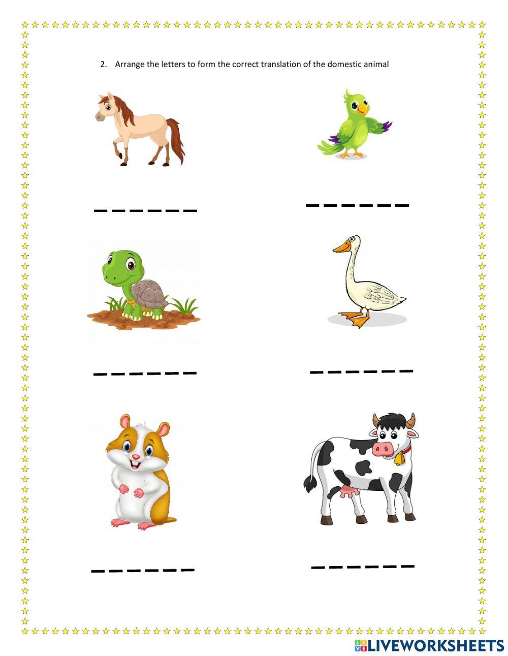 The animals domestic