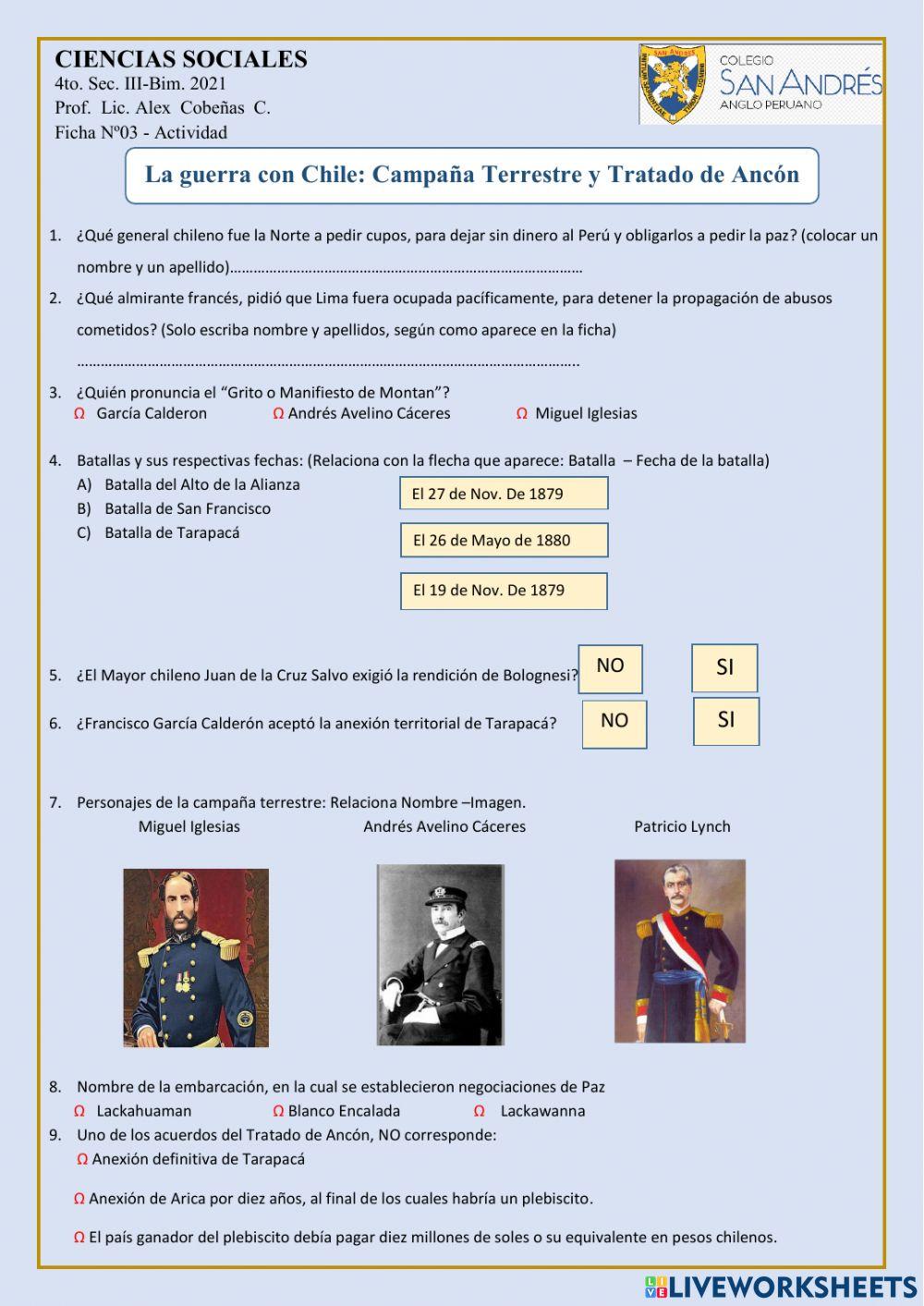 Guerra del Pacífico: Antecedentes y campaña marítima