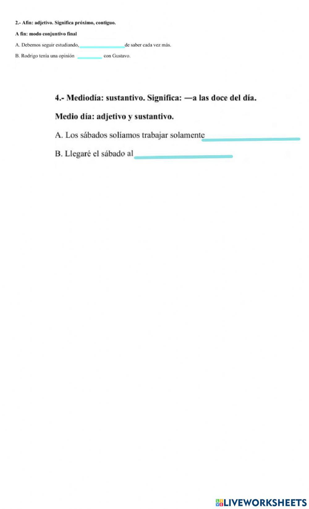 Examen de Comunicación y Lengiuaje