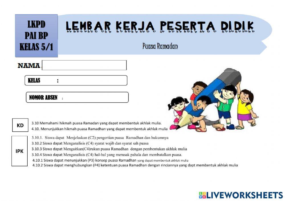 LKPD PAI BP kelas V pelajaran 4