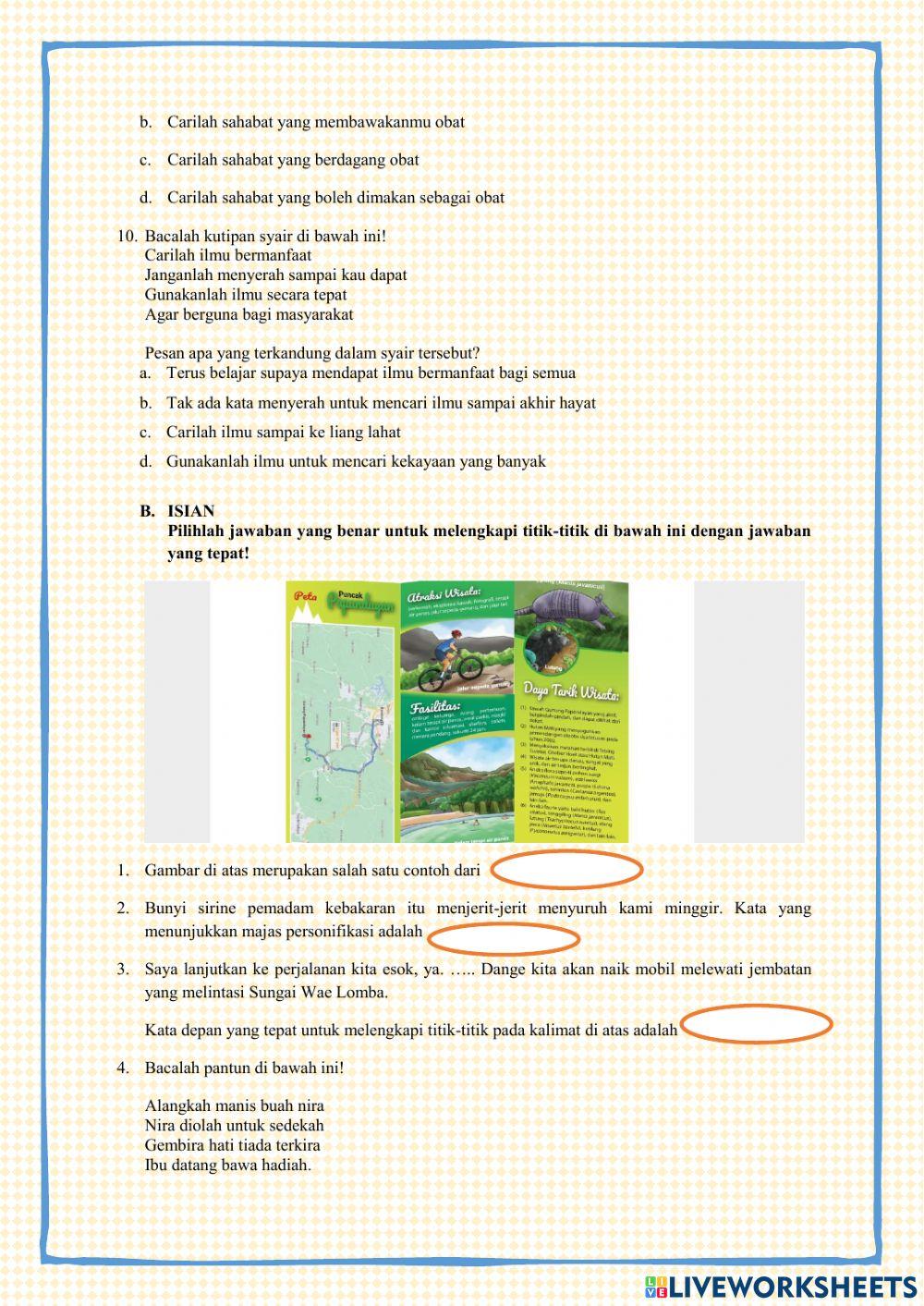 PTS Kelas 7 Bahasa Indonesia