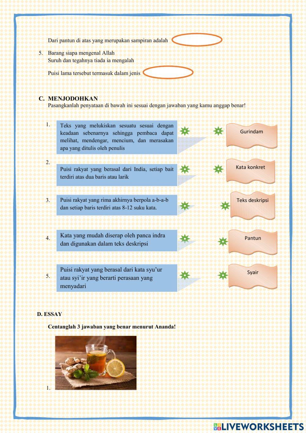 PTS Kelas 7 Bahasa Indonesia